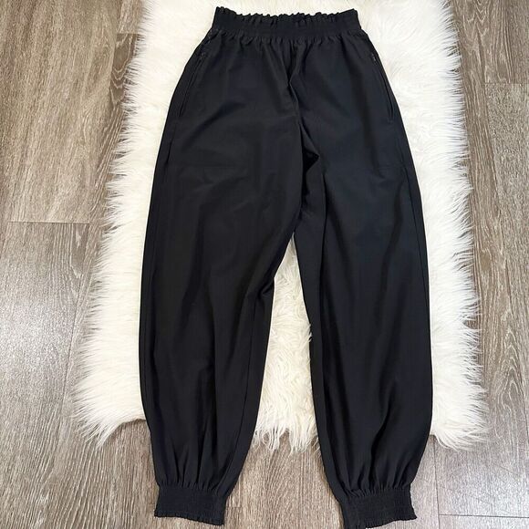 Athleta Womens Savannah Jogger Size 0 Black Pull On Travel Commute Athleisure - Picture 1 of 5